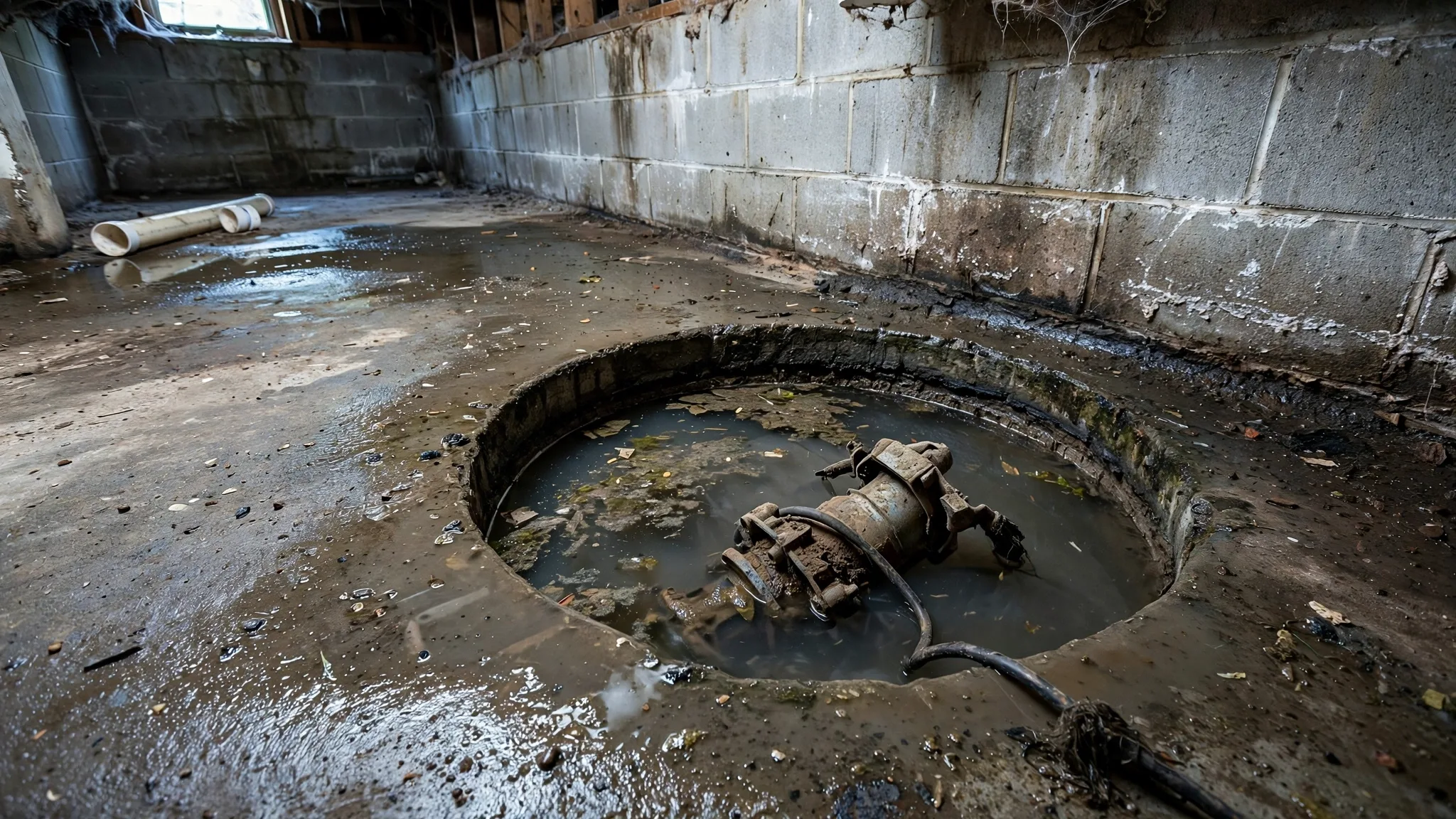 Before photo,  Sump Pump and Sewage Ejector Services in Fairwood, by Bowie Plumbing Company