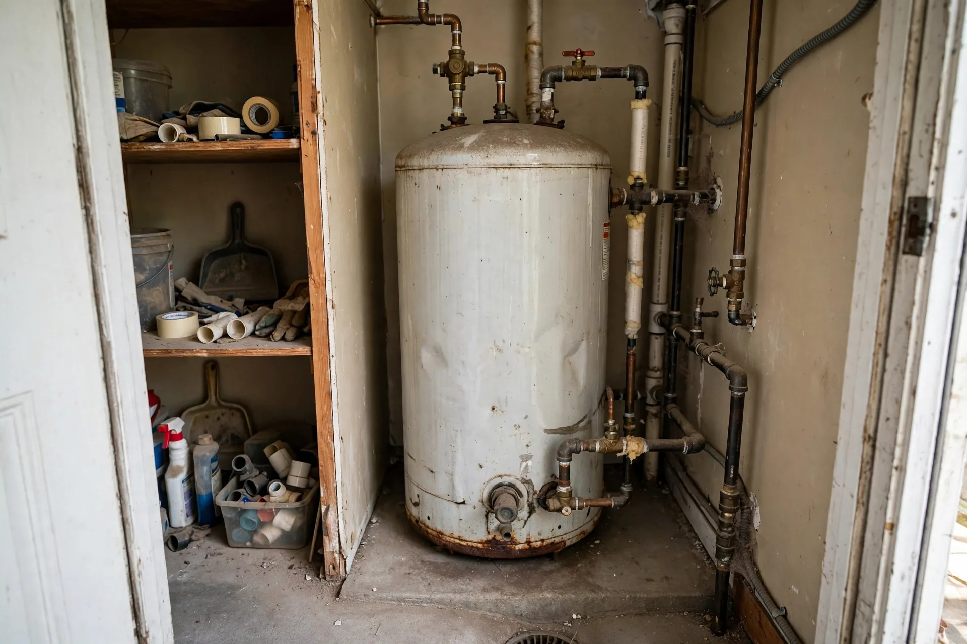 Before photo,  Tankless Water Heater Installation in Woodmore, by Bowie Plumbing Company